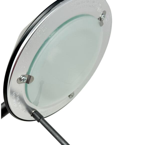 American Lighting Metal & Light Wood Gooseneck Lamp MCM Retro Modern - Picture 4 of 6